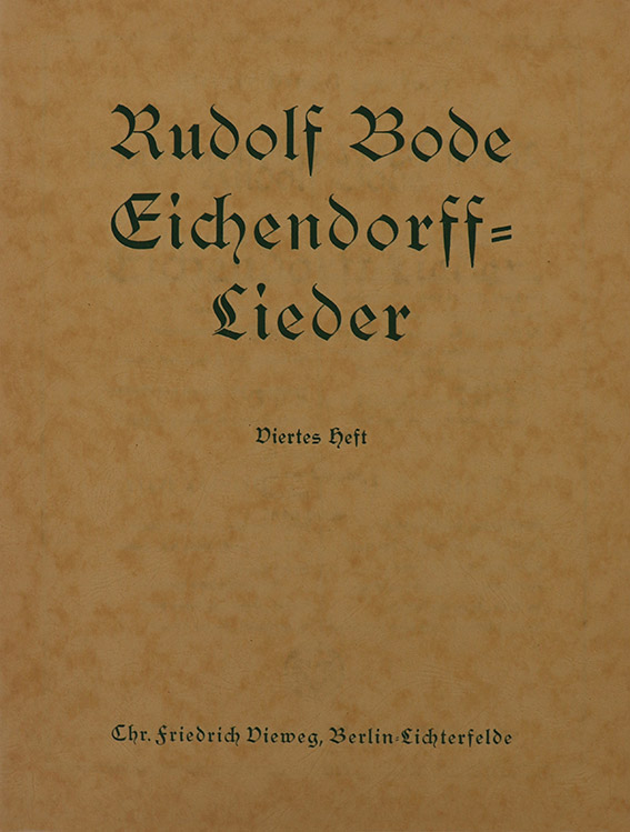 Rudolf Bode – Eichendorf Lieder