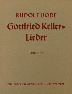 Rudolf Bode – Gottfried Keller Lieder 01