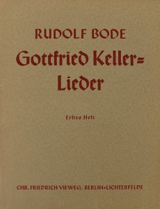 Rudolf Bode – Gottfried Keller Lieder 01