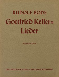 Rudolf Bode – Gottfried Keller Lieder 02
