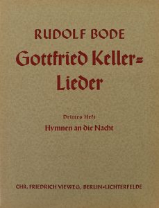 Rudolf Bode – Gottfried Keller Lieder 03