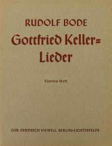 Rudolf Bode – Gottfried Keller Lieder 04