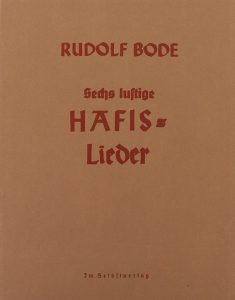 Rudolf Bode – Hafis Lieder 01