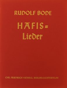 Rudolf Bode – Hafis Lieder 02
